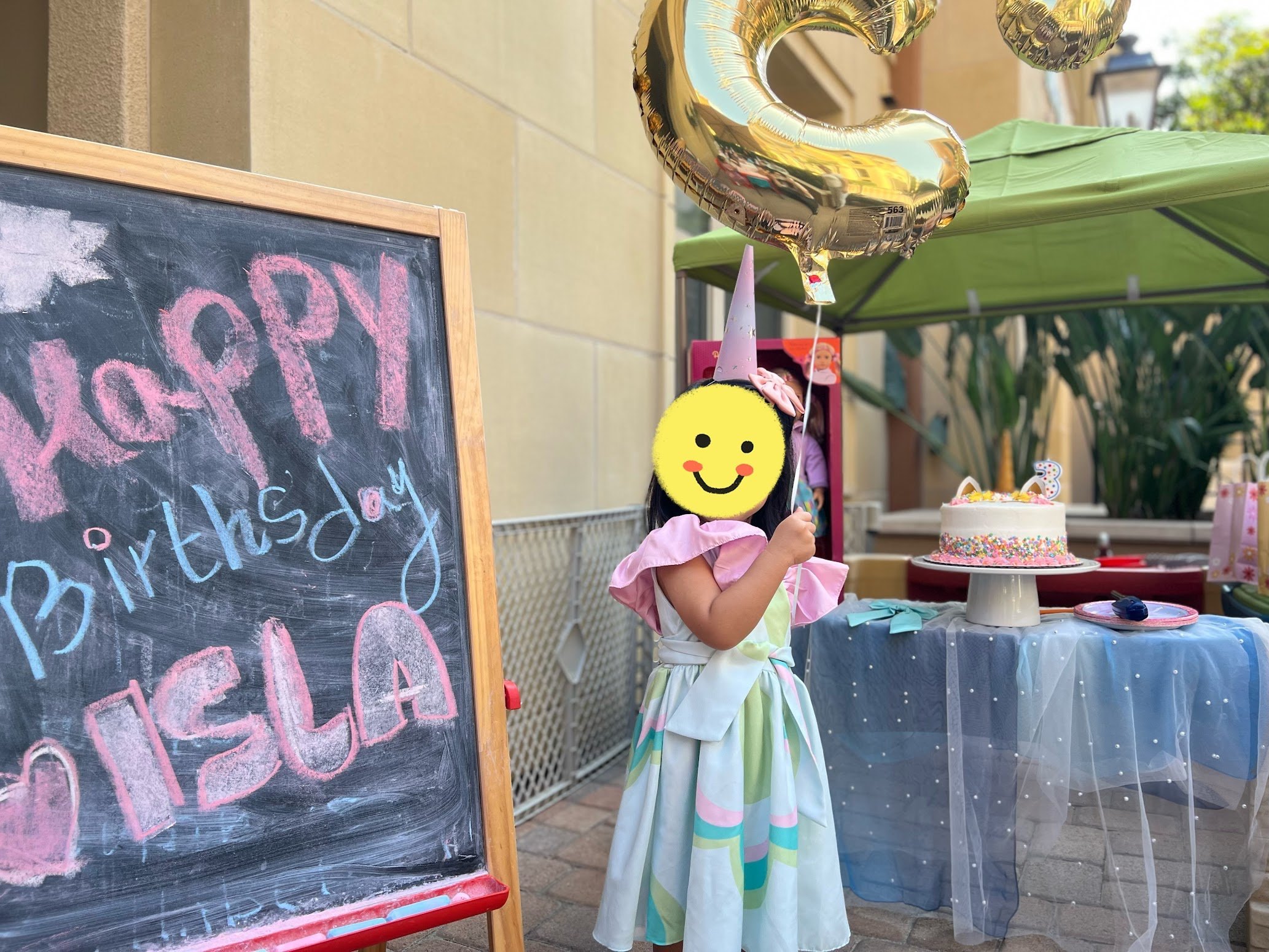 Child's birthday celebration at Happy Palm Daycare in Irvine, CA